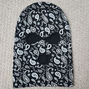 Black and White Paisley Balaclava